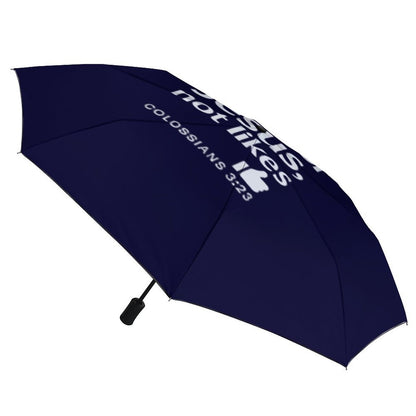 Do It For Him Auto Umbrella with Printed Pattern Outside - ClaimedbyGodDesigns