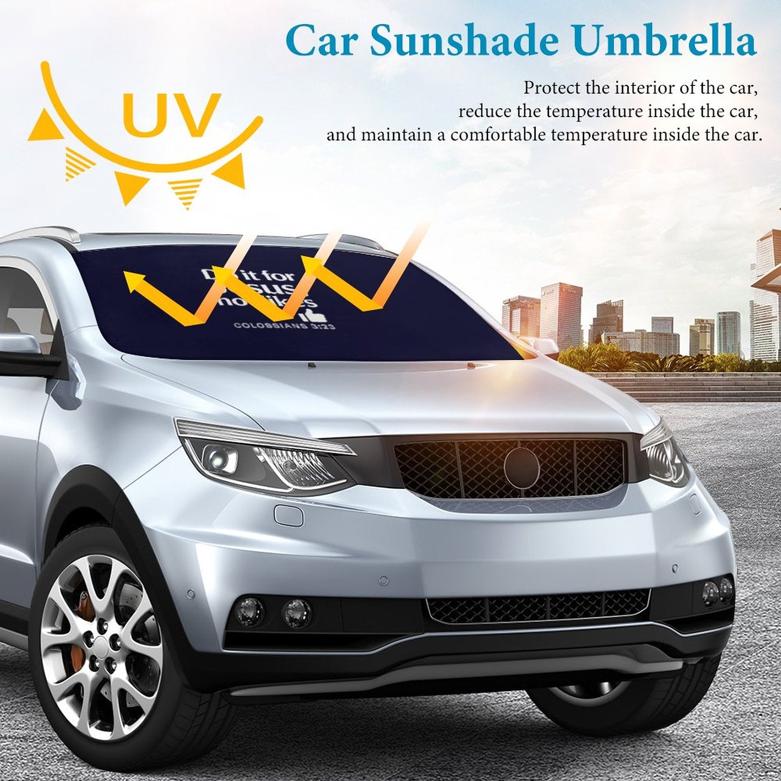 Do It For Him Christian Car Sunshade Umbrella - ClaimedbyGodDesigns