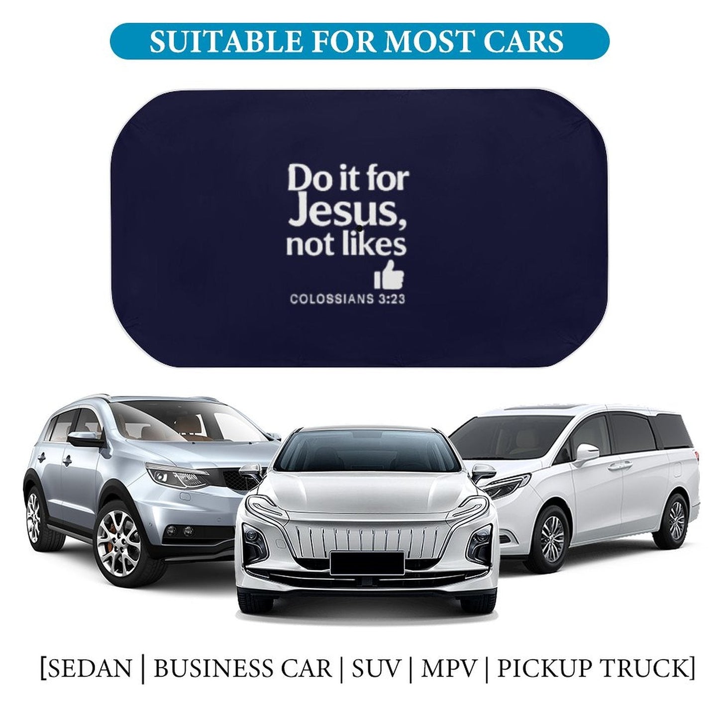 Do It For Him Christian Car Sunshade Umbrella - ClaimedbyGodDesigns