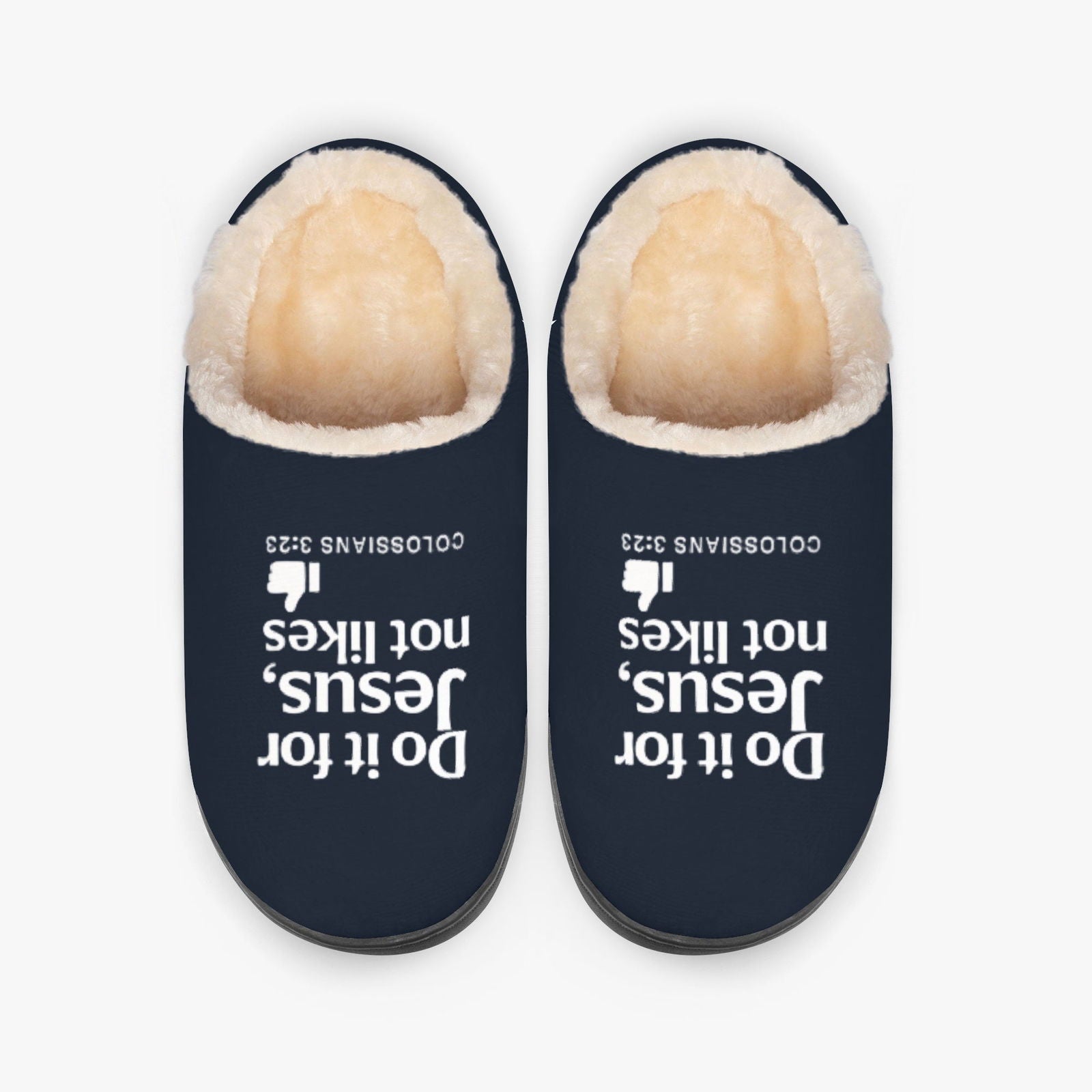 Do It For Him Christian Fluffy Bedroom Slippers - ClaimedbyGodDesigns