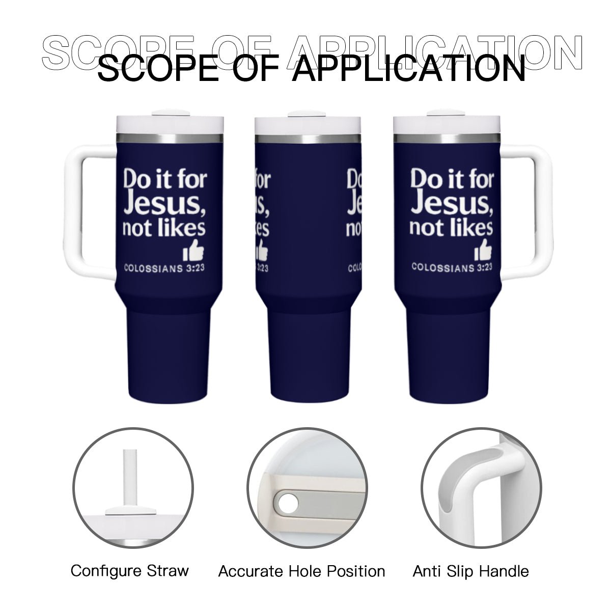 Do It For Him Christian Stainless Steel Tumbler 40oz - ClaimedbyGodDesigns