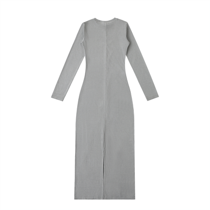 Dyed Washed Slit Maxi Dress - ClaimedbyGodDesigns