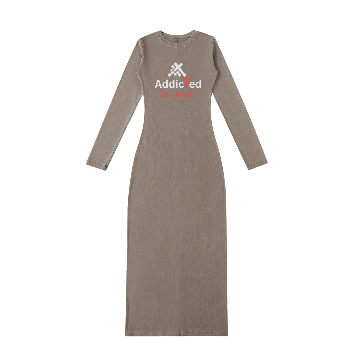Dyed Washed Slit Maxi Dress - ClaimedbyGodDesigns