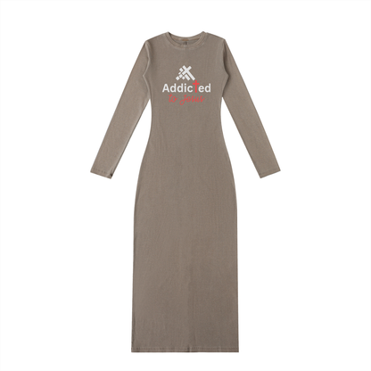 Dyed Washed Slit Maxi Dress - ClaimedbyGodDesigns