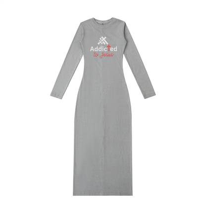 Dyed Washed Slit Maxi Dress - ClaimedbyGodDesigns