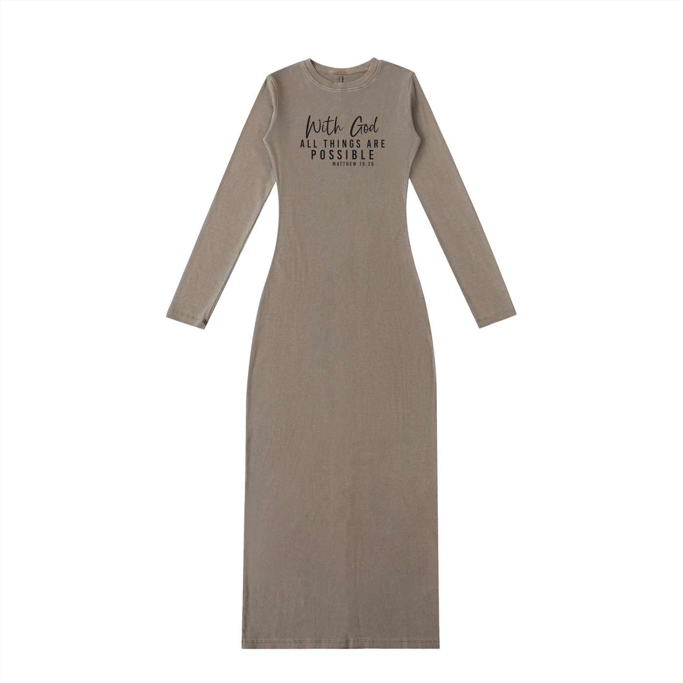 Dyed Washed Slit Maxi Dress - ClaimedbyGodDesigns