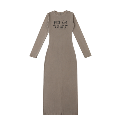 Dyed Washed Slit Maxi Dress - ClaimedbyGodDesigns