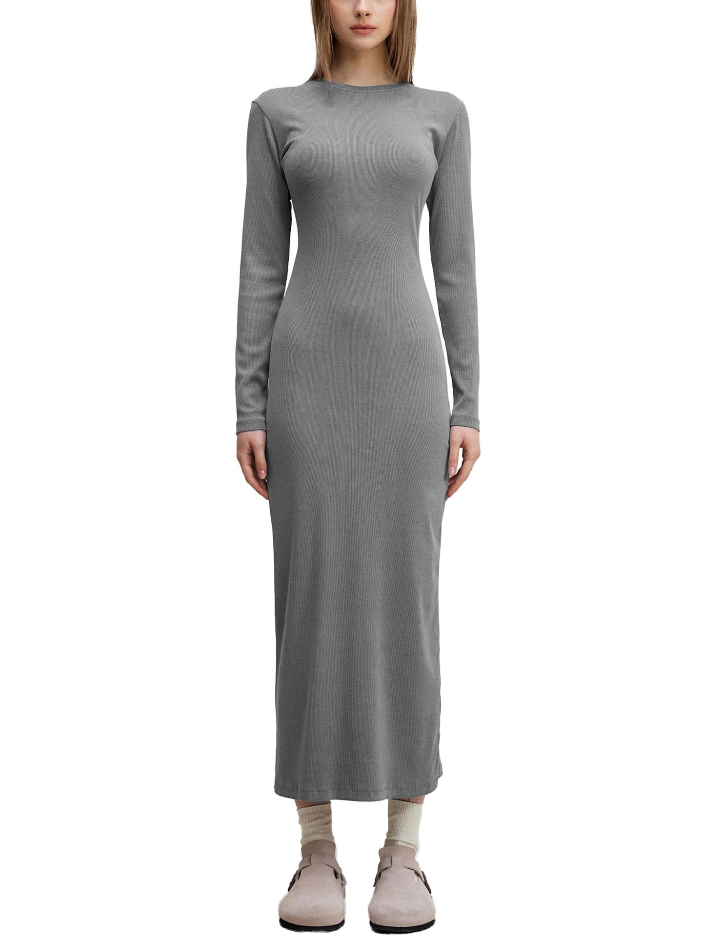 Dyed Washed Slit Maxi Dress - ClaimedbyGodDesigns
