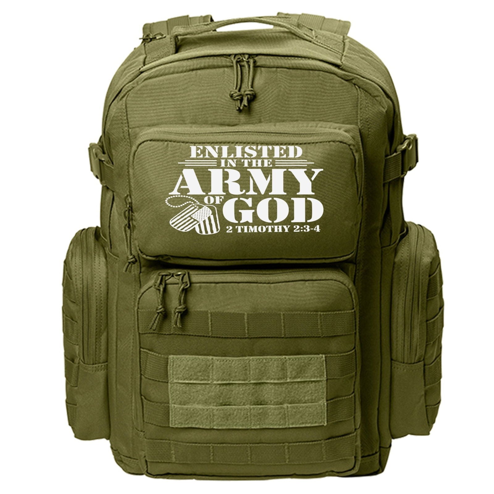Enlisted In The Army Of God Adult Christian Backpack - ClaimedbyGodDesigns