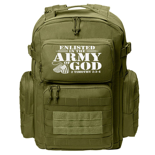 Enlisted In The Army Of God Adult Christian Backpack - ClaimedbyGodDesigns