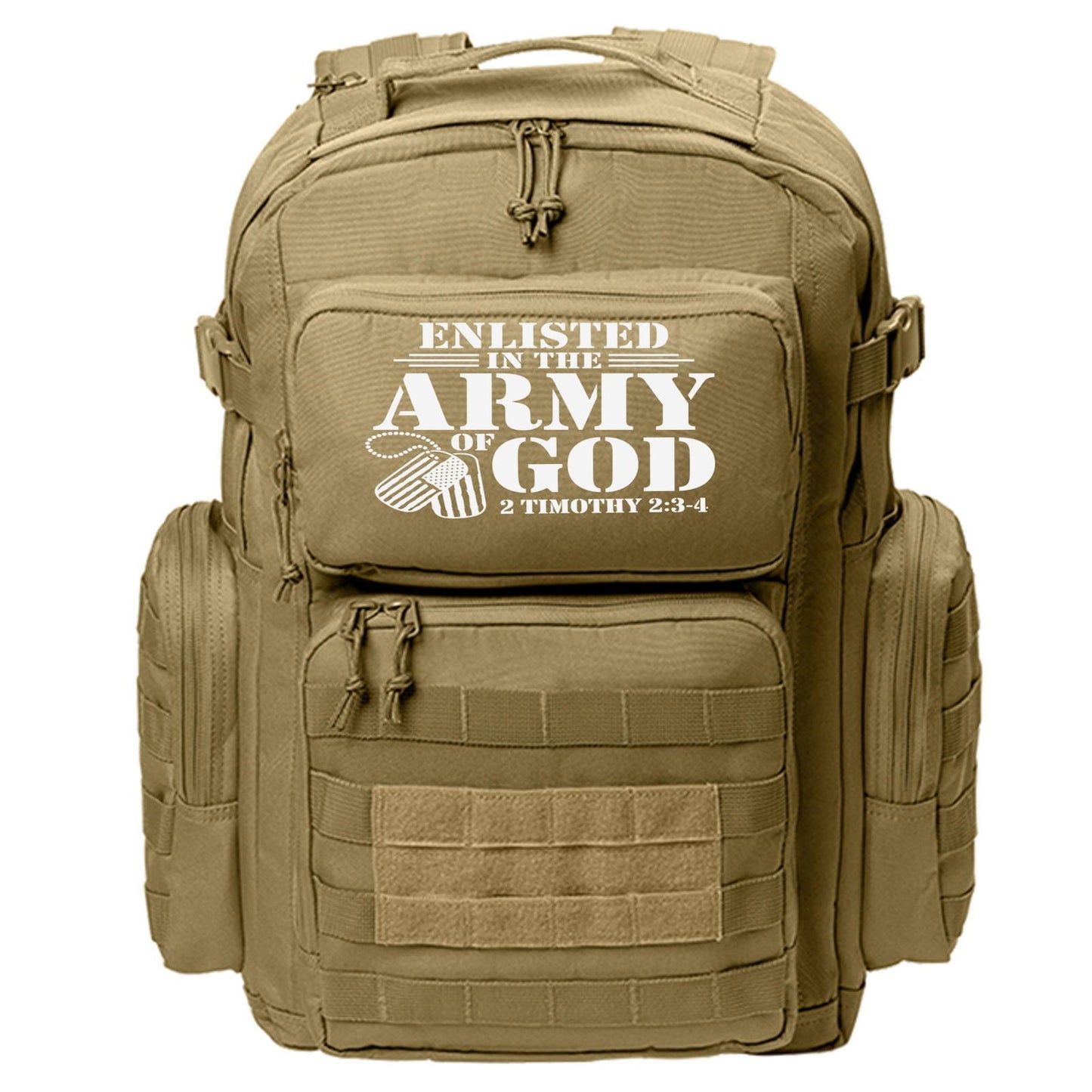 Enlisted In The Army Of God Adult Christian Backpack - ClaimedbyGodDesigns