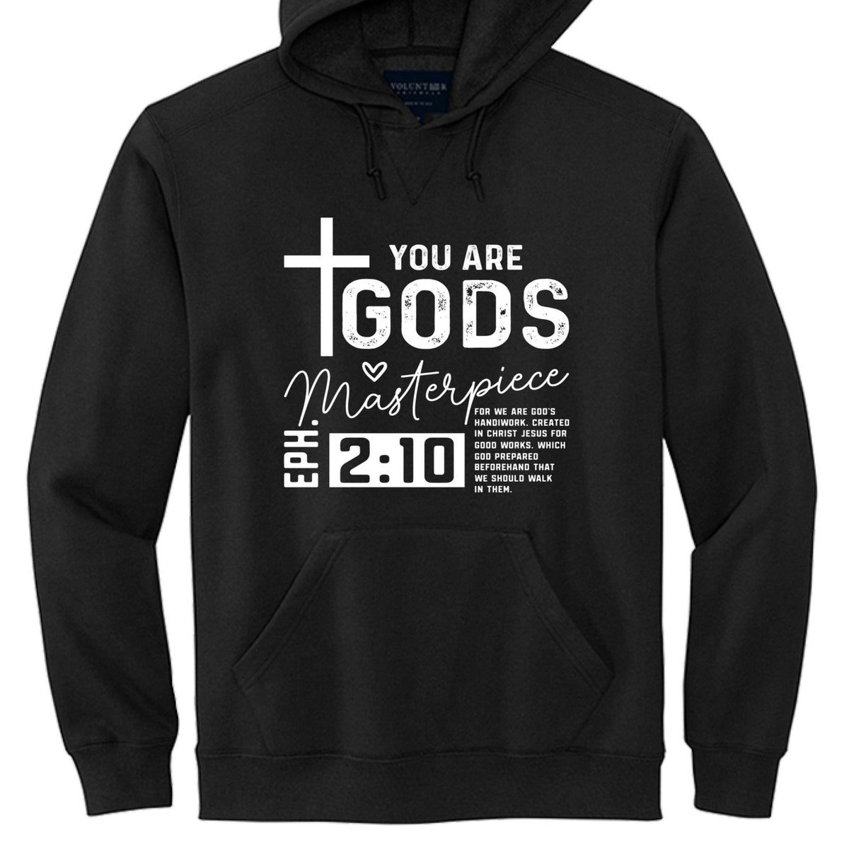 Ephesians 2:10 God's Masterpiece Unisex Christian Pullover Hooded Sweatshirt - ClaimedbyGodDesigns
