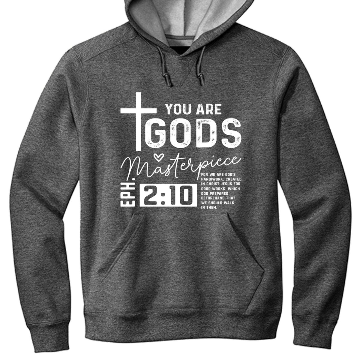 Ephesians 2:10 God's Masterpiece Unisex Christian Pullover Hooded Sweatshirt - ClaimedbyGodDesigns