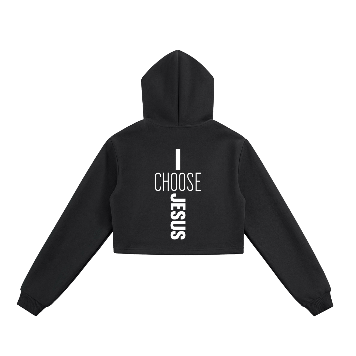 Essential Cropped Zip-Up Hoodie - ClaimedbyGodDesigns