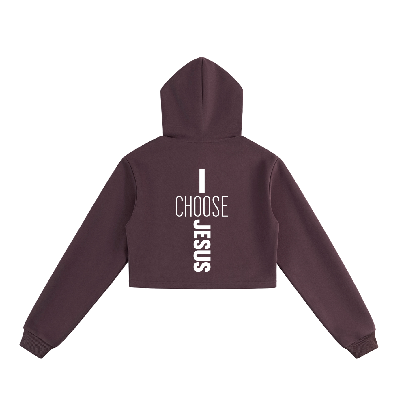 Essential Cropped Zip-Up Hoodie - ClaimedbyGodDesigns