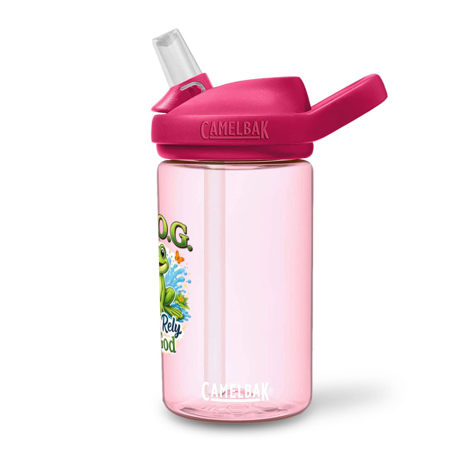 F.R.O.G Fully Rely On God Christian Kids Water Bottle - ClaimedbyGodDesigns