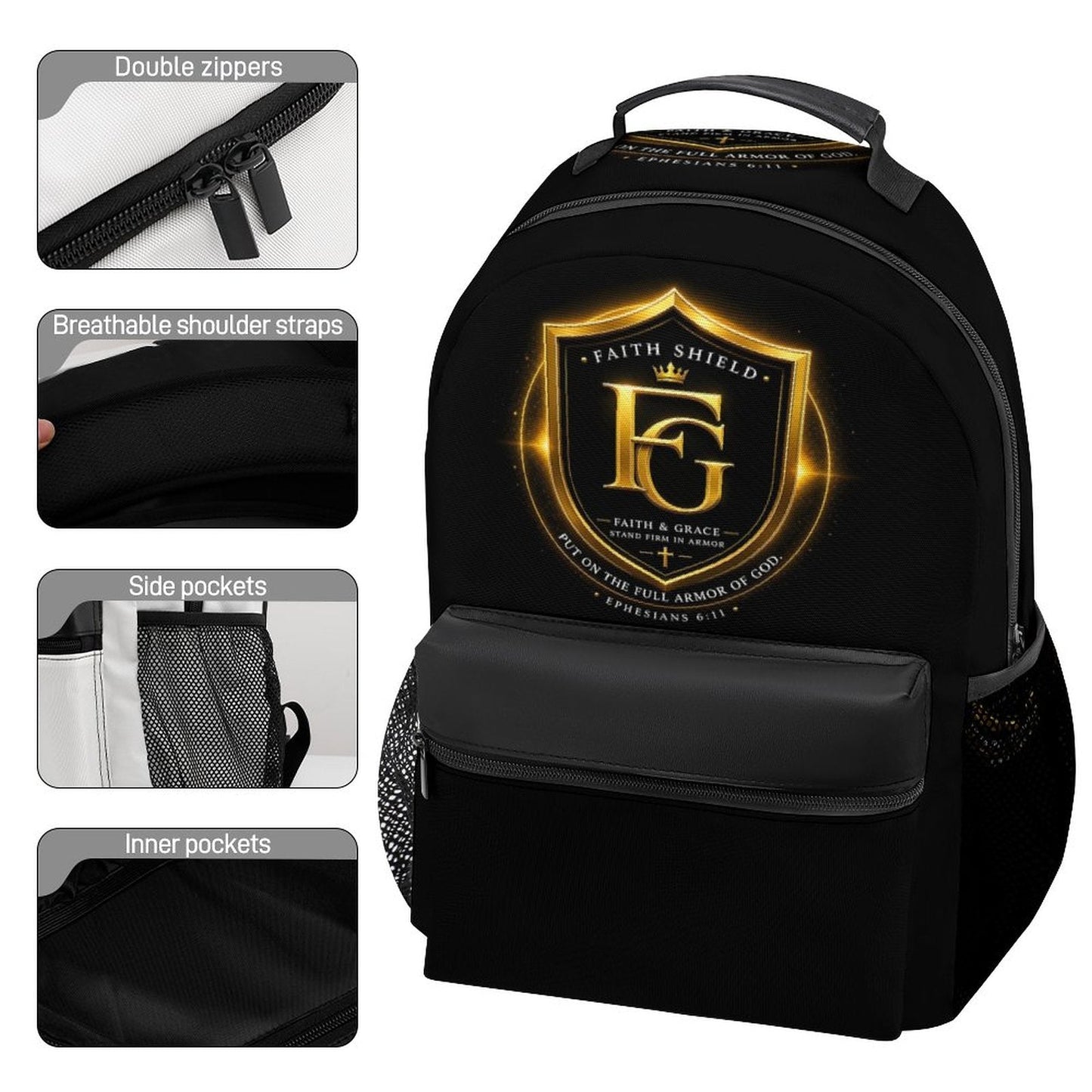 Faith And Grace Youth Christian Casual Backpack - ClaimedbyGodDesigns