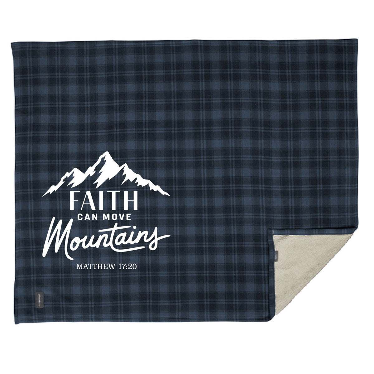 Faith Can Move Mountains Christian Woodland Blanket - ClaimedbyGodDesigns