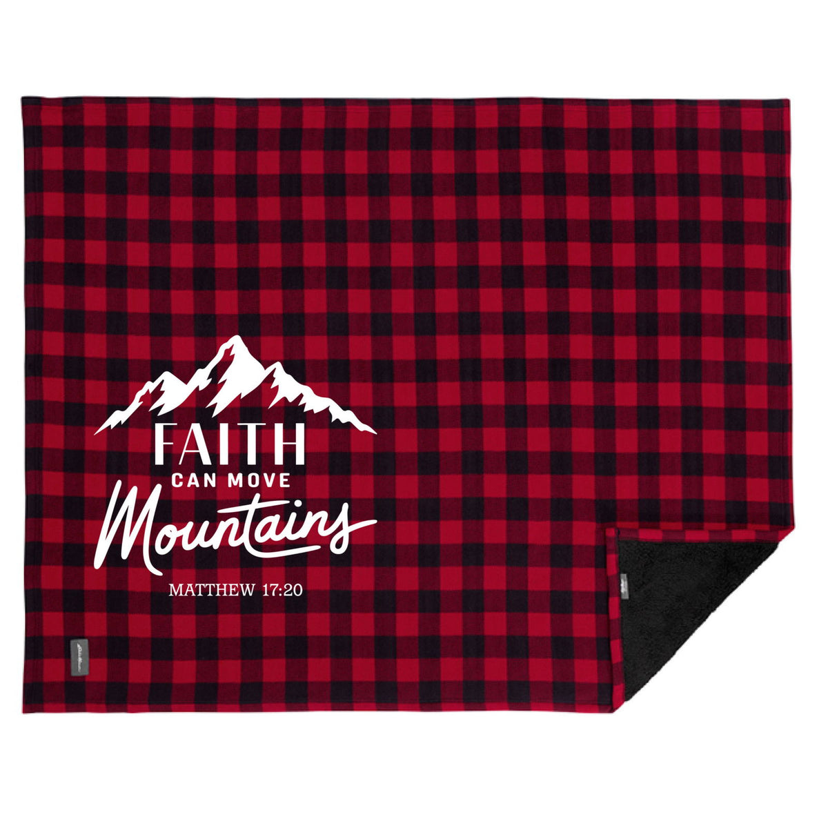 Faith Can Move Mountains Christian Woodland Blanket - ClaimedbyGodDesigns