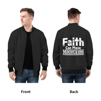 Faith Can Move Mountains Men's Christian Jacket - ClaimedbyGodDesigns