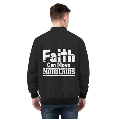 Faith Can Move Mountains Men's Christian Jacket - ClaimedbyGodDesigns