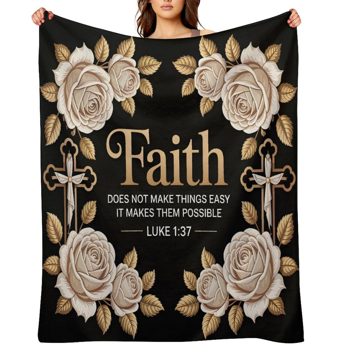 Faith Christian Flannel Throw Blanket - ClaimedbyGodDesigns