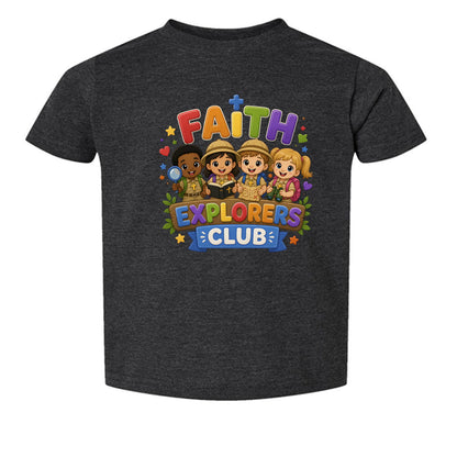 Faith Explorers Club Christian Toddler T-shirt - ClaimedbyGodDesigns