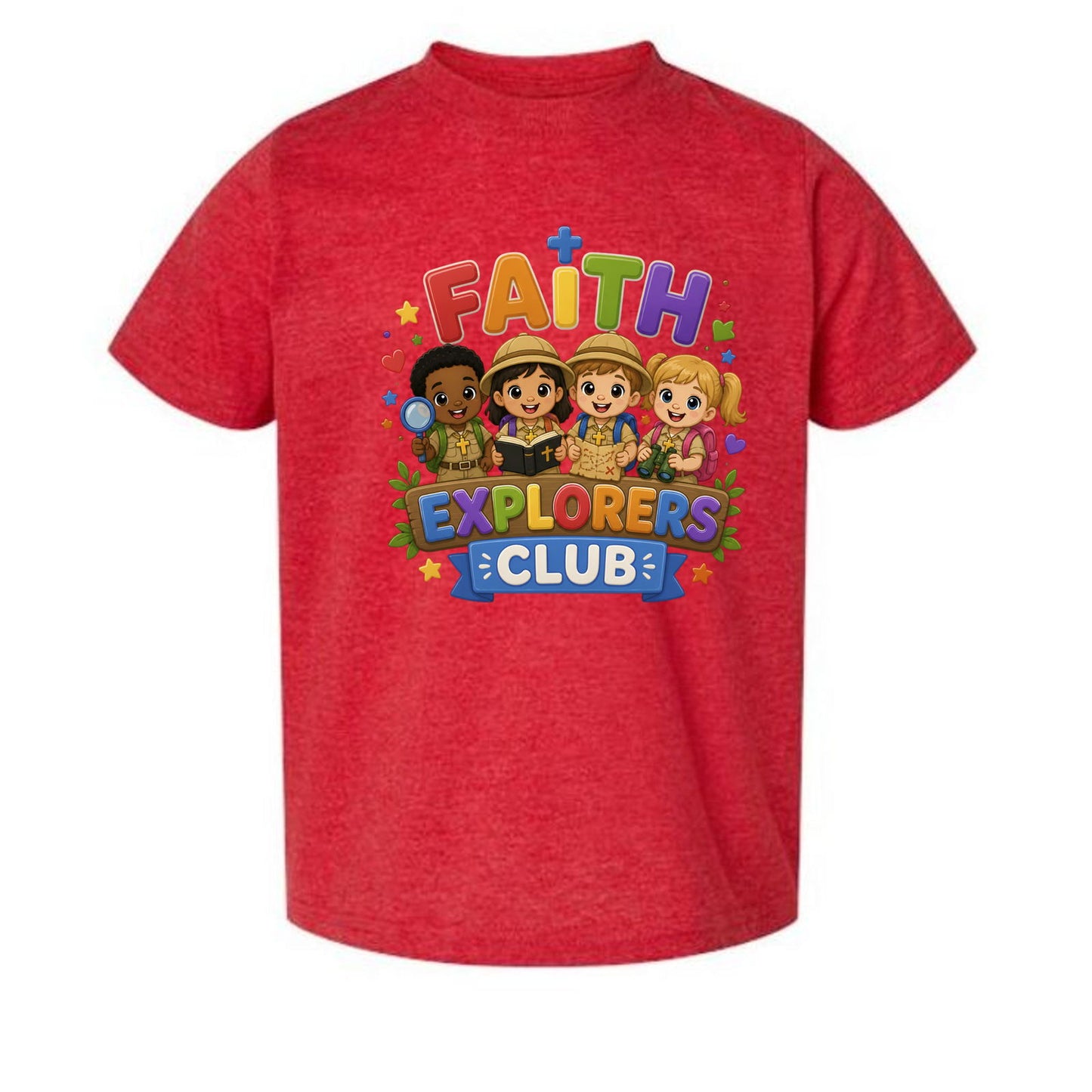 Faith Explorers Club Christian Toddler T-shirt - ClaimedbyGodDesigns