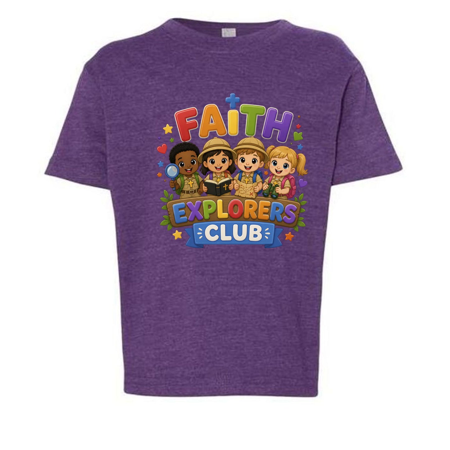 Faith Explorers Club Christian Toddler T-shirt - ClaimedbyGodDesigns