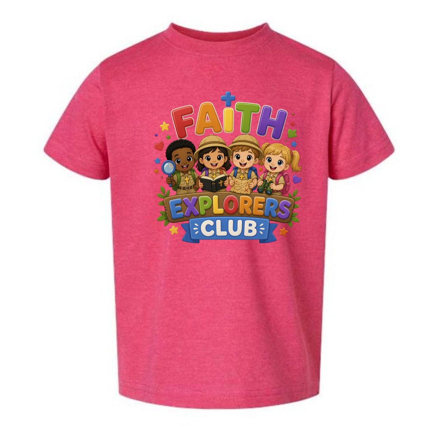 Faith Explorers Club Christian Toddler T-shirt - ClaimedbyGodDesigns