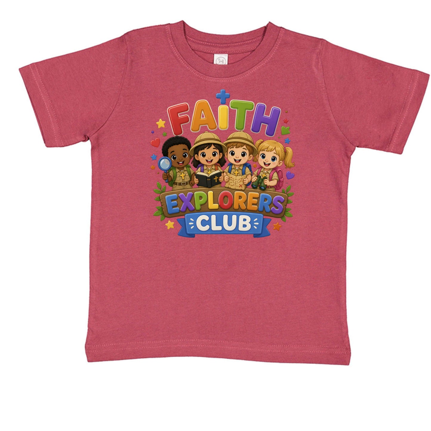 Faith Explorers Club Christian Toddler T-shirt - ClaimedbyGodDesigns