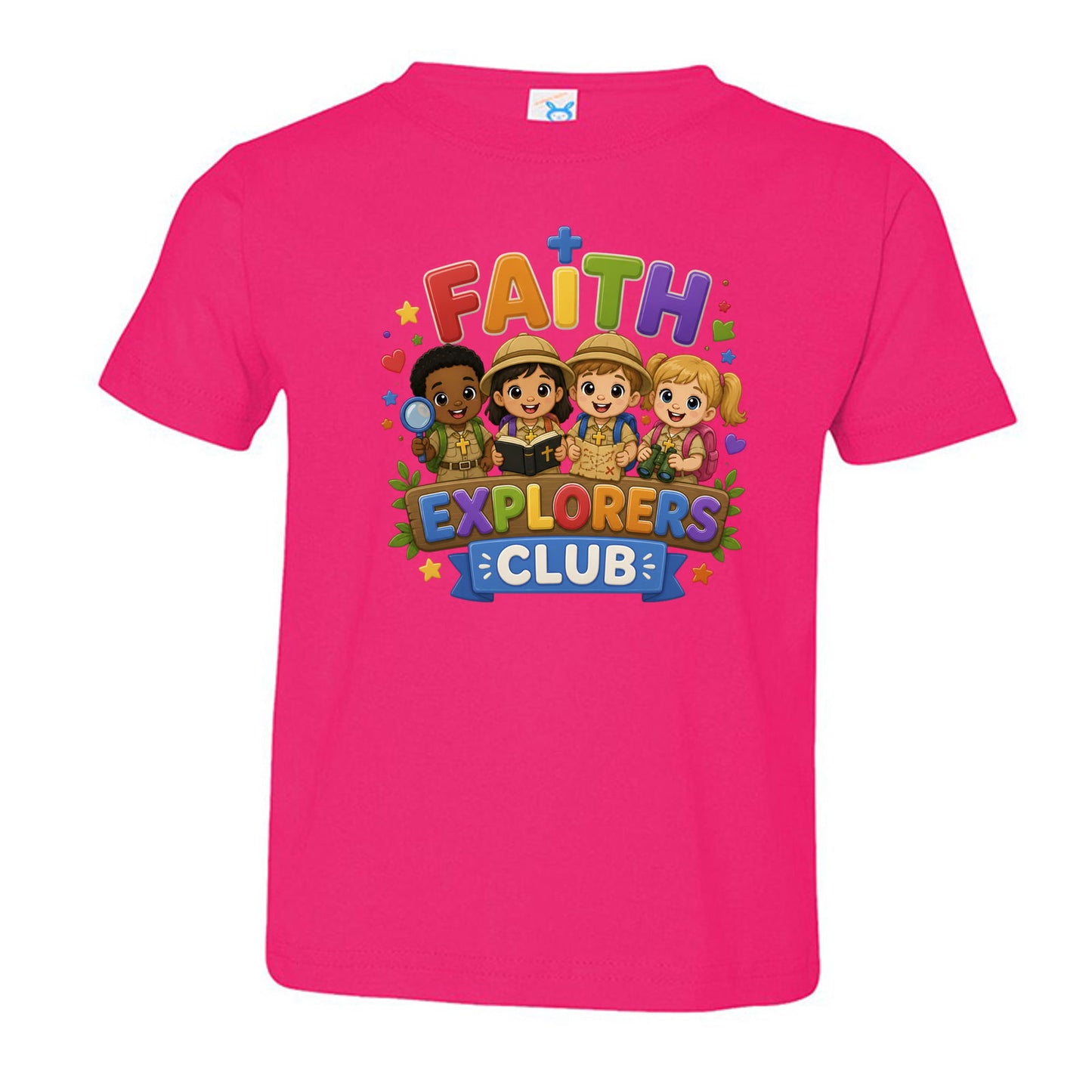 Faith Explorers Club Christian Toddler T-shirt - ClaimedbyGodDesigns