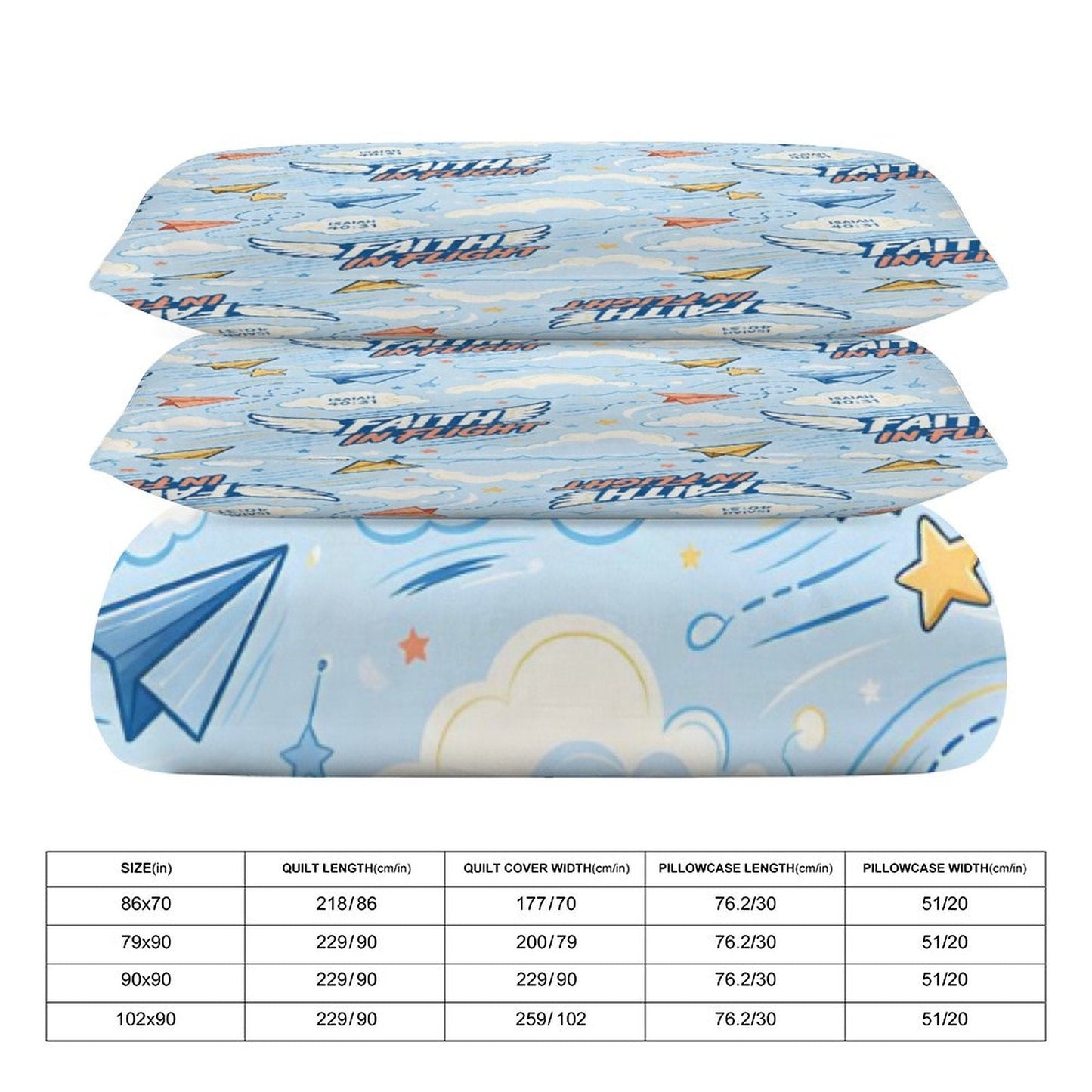 Faith In Flight Christian Kids 3-Piece Bedding Set-Full/Twin - ClaimedbyGodDesigns