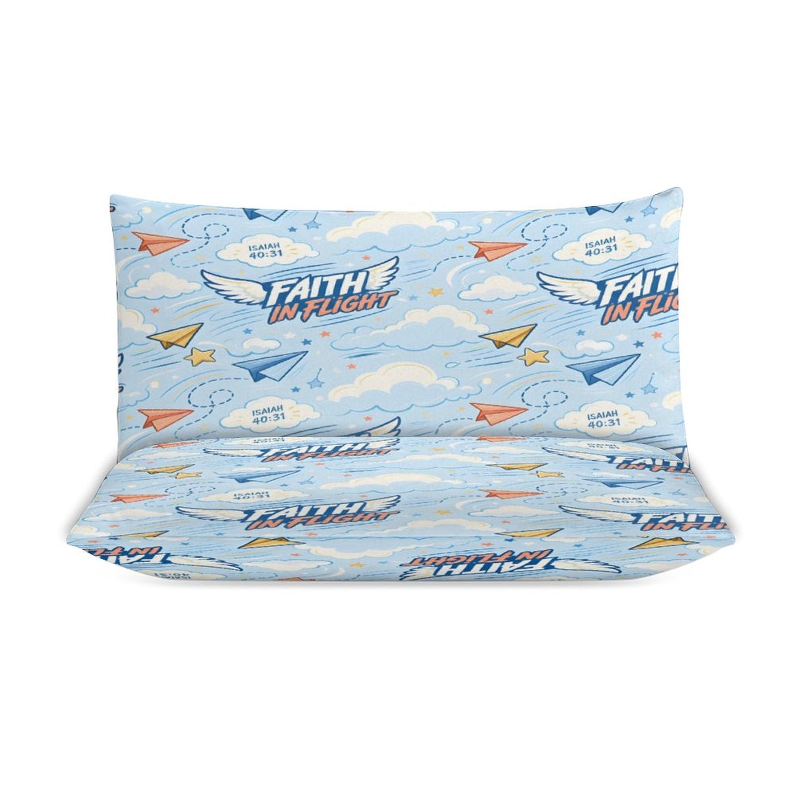 Faith In Flight Christian Kids 3-Piece Bedding Set-Full/Twin - ClaimedbyGodDesigns