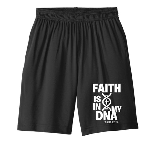Faith Is In My DNA Youth Christian Shorts - ClaimedbyGodDesigns