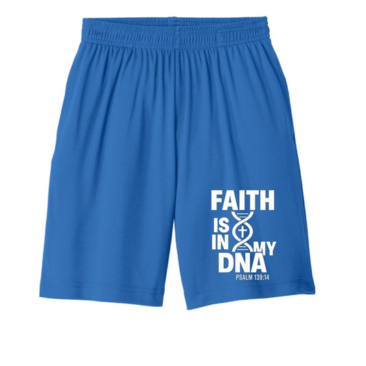 Faith Is In My DNA Youth Christian Shorts - ClaimedbyGodDesigns