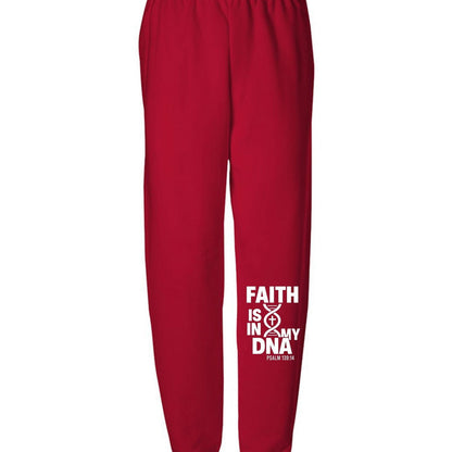 Faith Is In My DNA Youth Christian Sweatpants - ClaimedbyGodDesigns