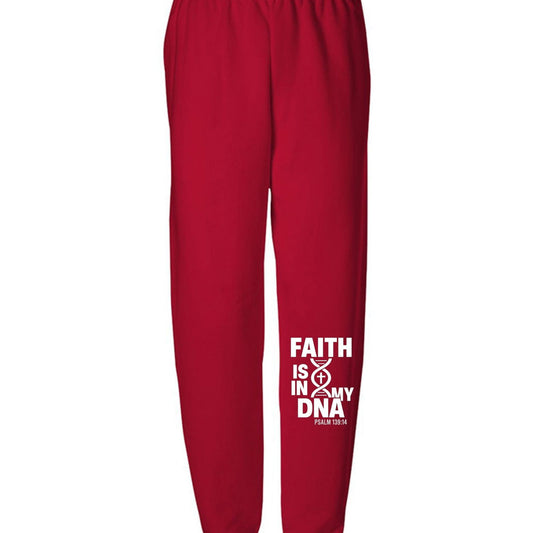 Faith Is In My DNA Youth Christian Sweatpants - ClaimedbyGodDesigns