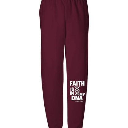Faith Is In My DNA Youth Christian Sweatpants - ClaimedbyGodDesigns