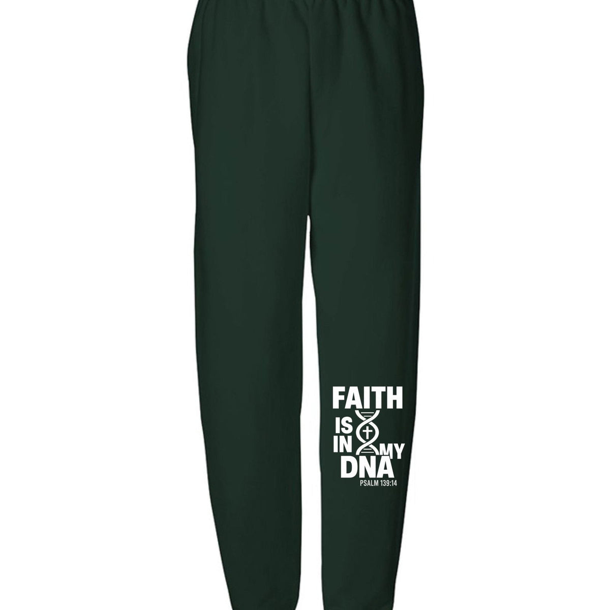 Faith Is In My DNA Youth Christian Sweatpants - ClaimedbyGodDesigns