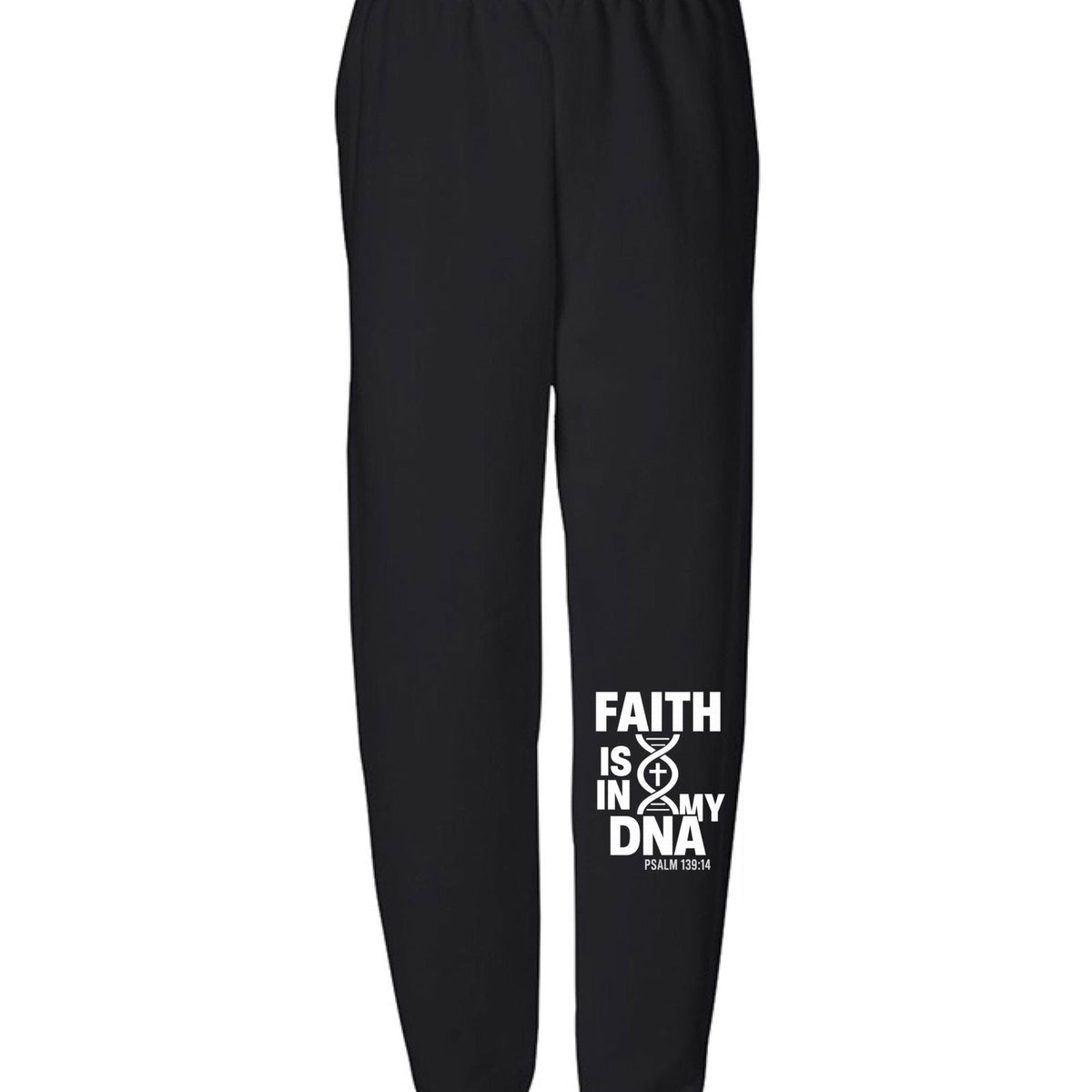 Faith Is In My DNA Youth Christian Sweatpants - ClaimedbyGodDesigns
