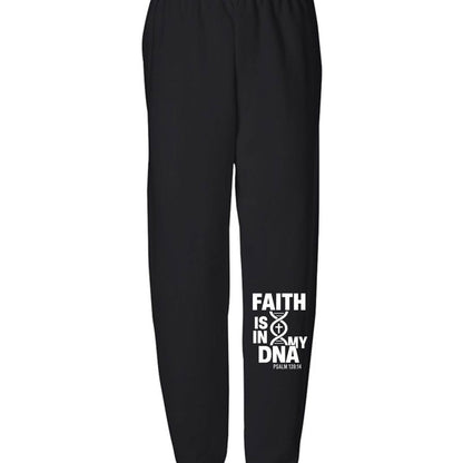 Faith Is In My DNA Youth Christian Sweatpants - ClaimedbyGodDesigns