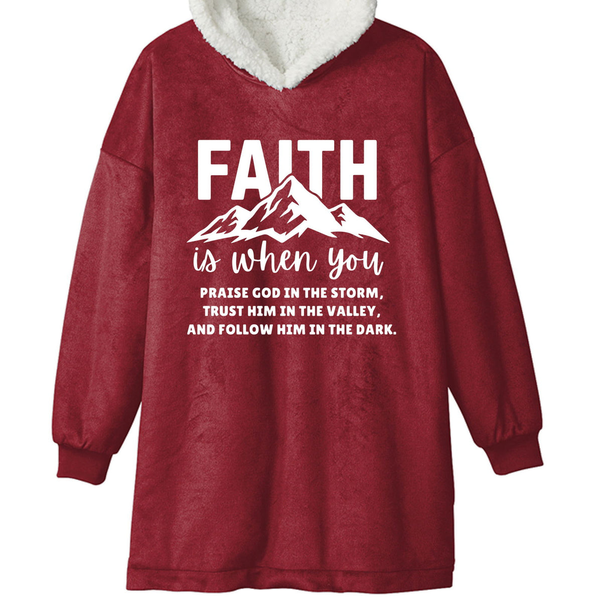 Faith Is Unisex Premium Wearable Blanket - ClaimedbyGodDesigns