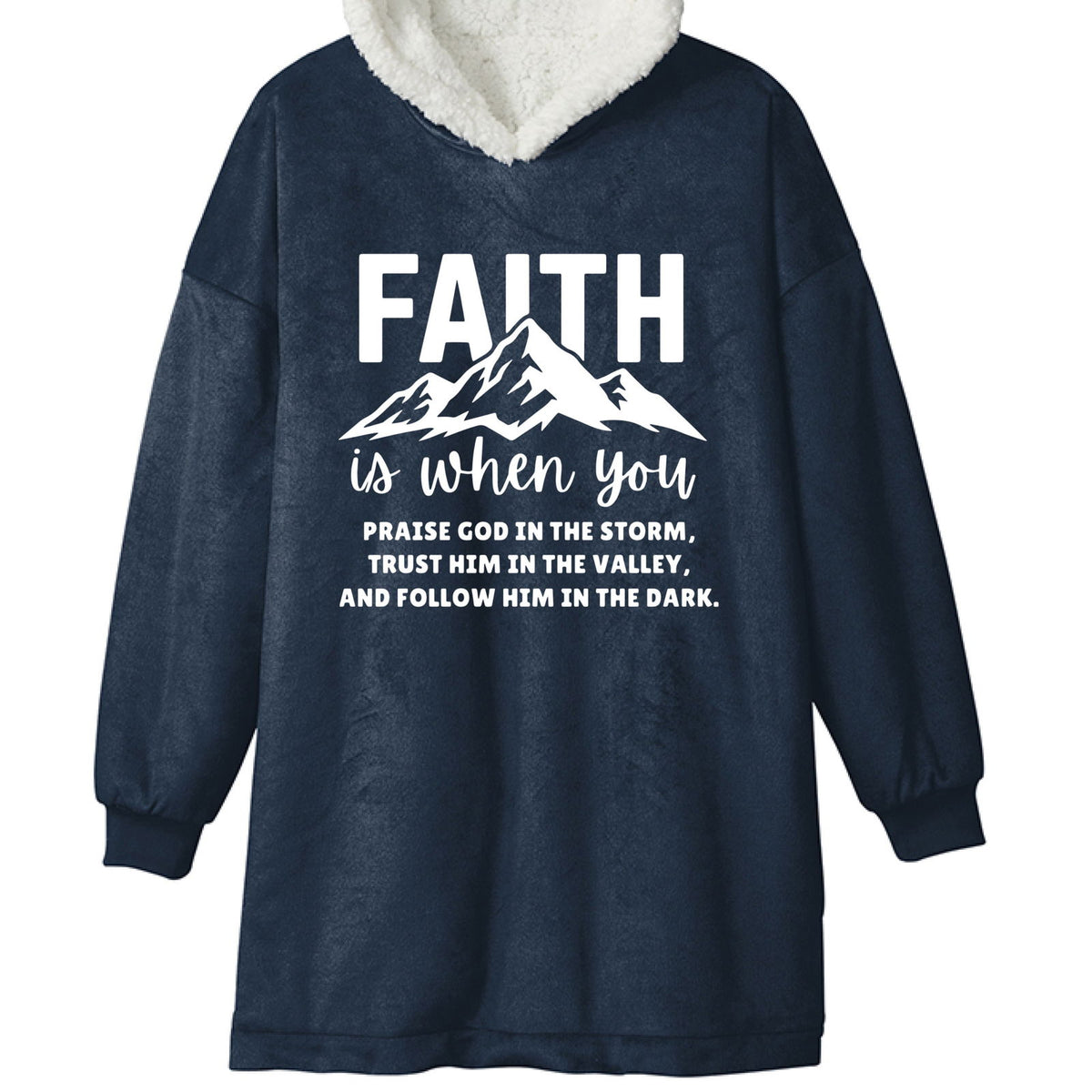 Faith Is Unisex Premium Wearable Blanket - ClaimedbyGodDesigns