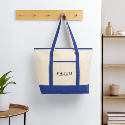 Faith Large Canvas Deluxe Christian Tote Bag - ClaimedbyGodDesigns
