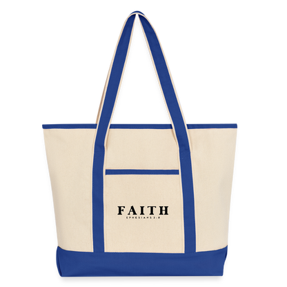 Faith Large Canvas Deluxe Christian Tote Bag - ClaimedbyGodDesigns