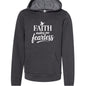 Faith Makes Me Fearless Youth Christian Sponge Fleece Pullover Hooded Sweatshirt - ClaimedbyGodDesigns