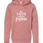 Faith Makes Me Fearless Youth Christian Sponge Fleece Pullover Hooded Sweatshirt - ClaimedbyGodDesigns