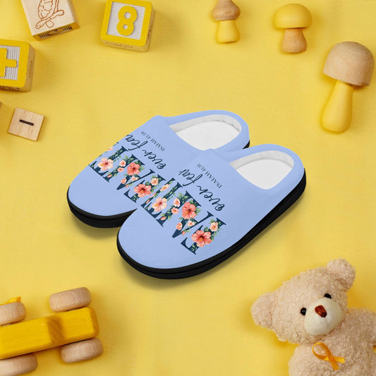 Faith Over Fear Christian Kids Cotton Slippers - ClaimedbyGodDesigns