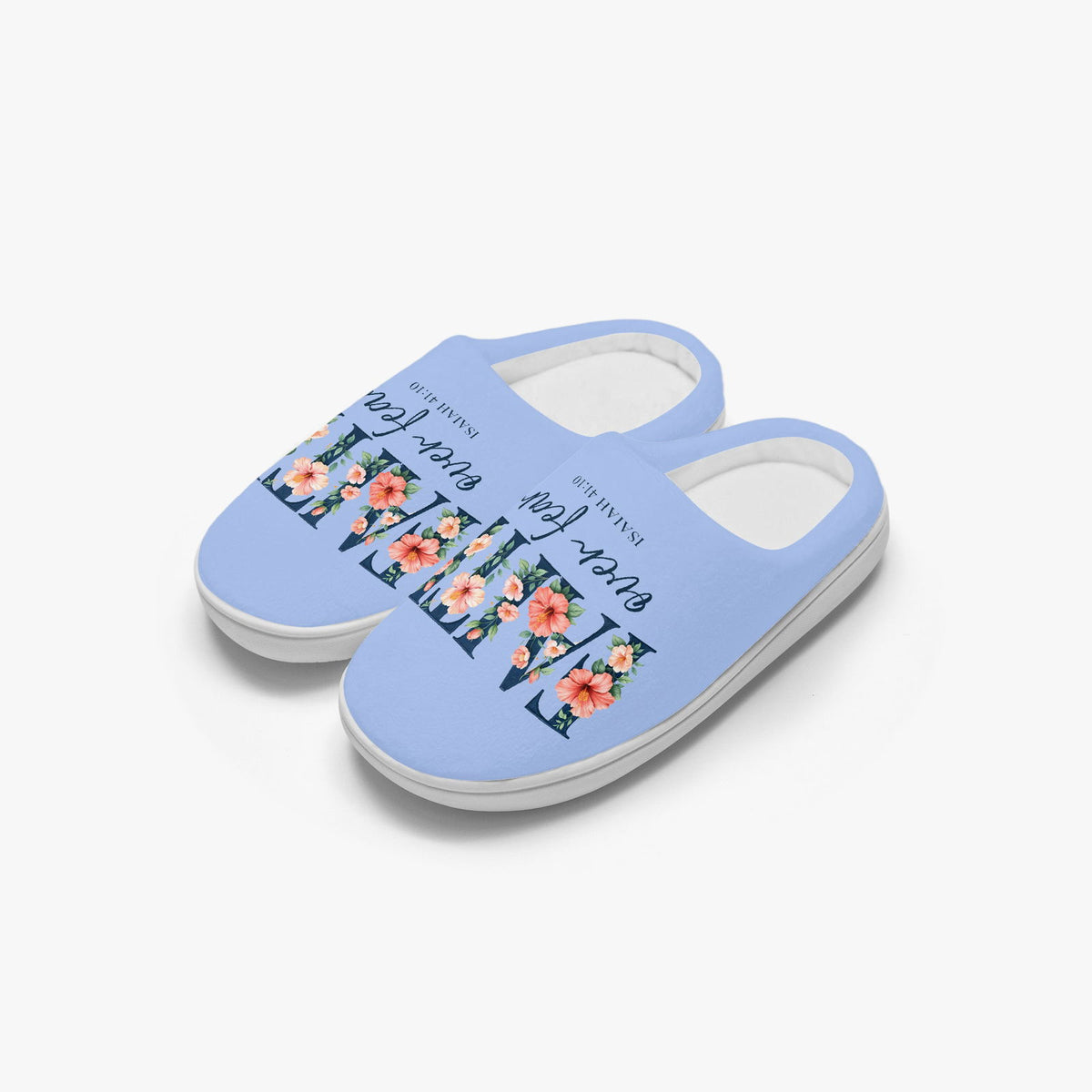 Faith Over Fear Christian Kids Cotton Slippers - ClaimedbyGodDesigns